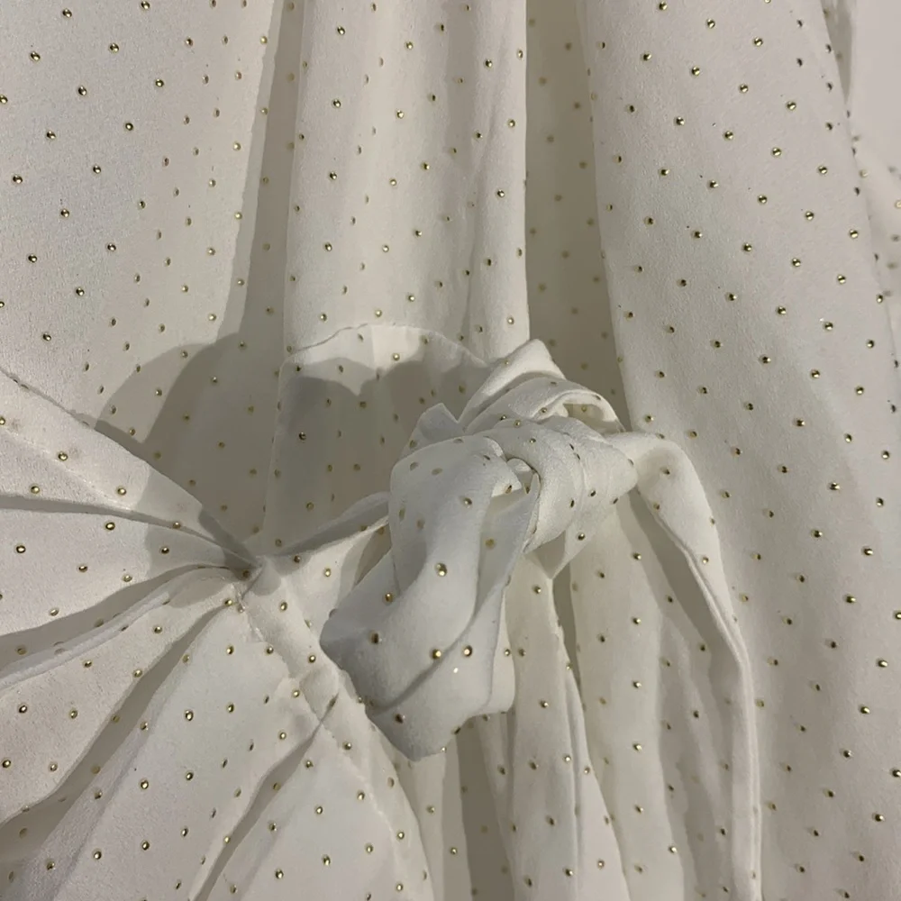 NY &C rap blouse size medium gold dot